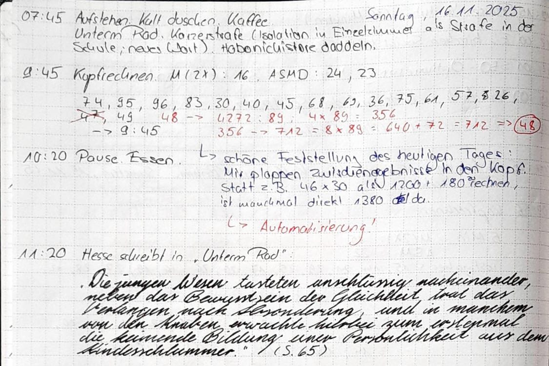 Das Elon Musk Prinzip: Umsetzung im Notizbuch.